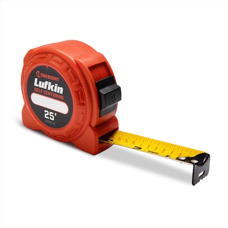 LUFKIN 725sctmp 25-Fuß Maßband – Selbst Zentrierend, Schwarz, Ideal Für Präzise Messungen Im Innenausbau & Handwerk